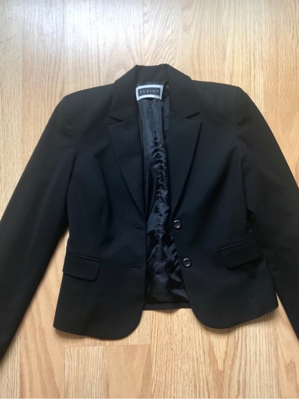 FUSION Black Blazer Size 8/M